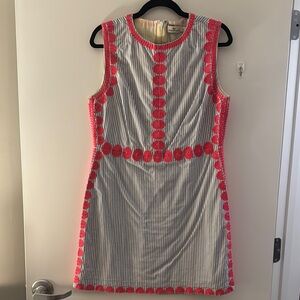 Striped Dress with Pink Accents